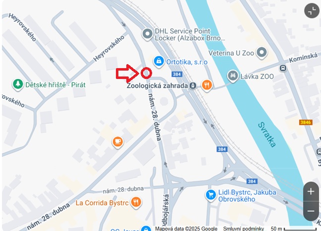 Odjezdové místo - Bystrc ZOO